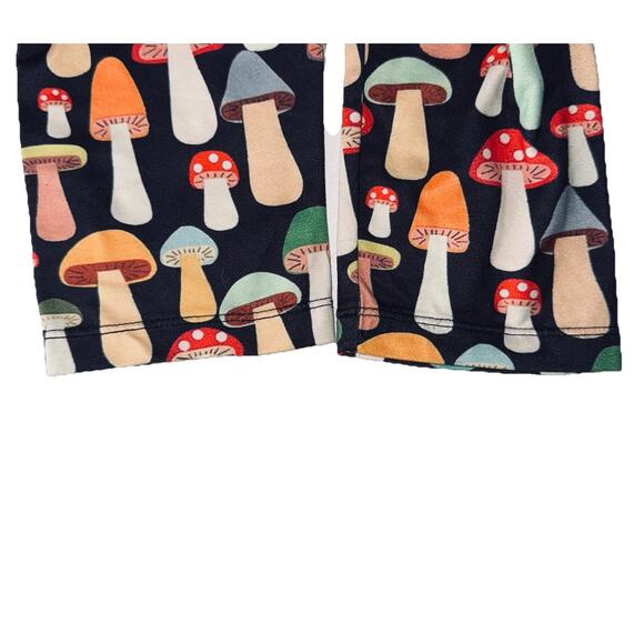 LA Soul Large Soft Colorful Rainbow Mushroom Print Leggings Stretch Ankle Twee - Picture 5 of 5